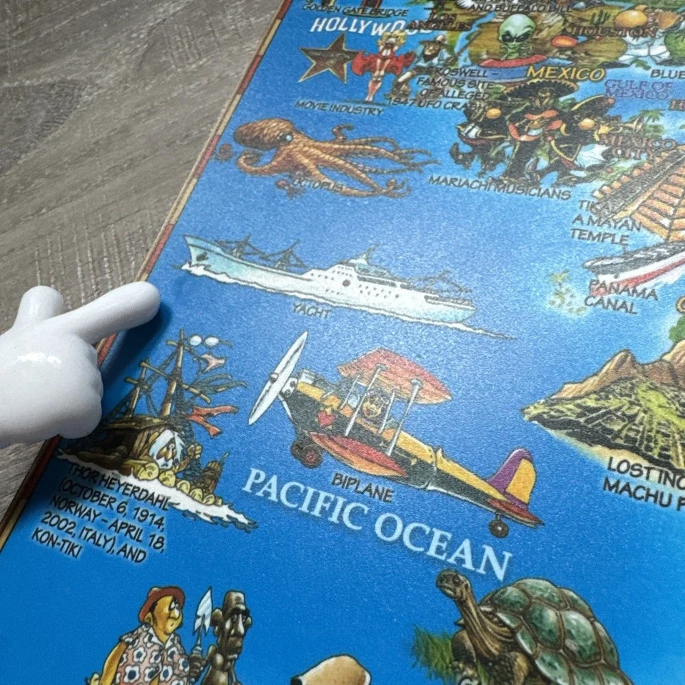 2014 Dino Laminated Geography Learning Placemat World Map 18